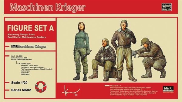 1/20 MA.K. Figür Maket Seti-A Bilim Kurgu Maketi, Hasegawa 64002