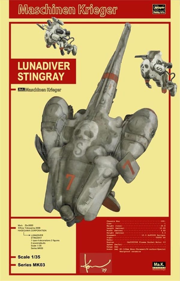 1/35 Lunadiver Stingray Bilim Kurgu Maketi, Hasegawa 64003