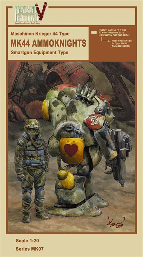 1/20 Robot Battle V Type Mk44 Ammoknights Bilim Kurgu Maketi, Hasegawa 64007