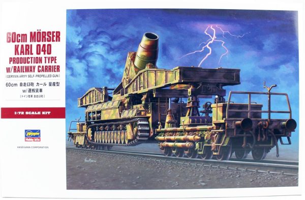 1/72 60cm Mörser Karl 040 Production Type Demiryolu Zırhlısı Maketi, Hasegawa 31157