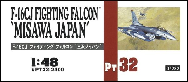 1/48 F-16CJ Fighting Falcon (Misawa Japan) Savaş Uçağı Maketi, Hasegawa 07232