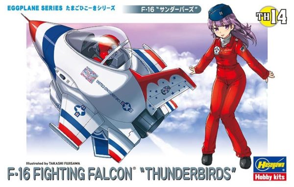 F-16 Fighting Falcon Thunderbirds Savaş Uçağı (Eggplane Serisi) Maketi, Hasegawa 60124