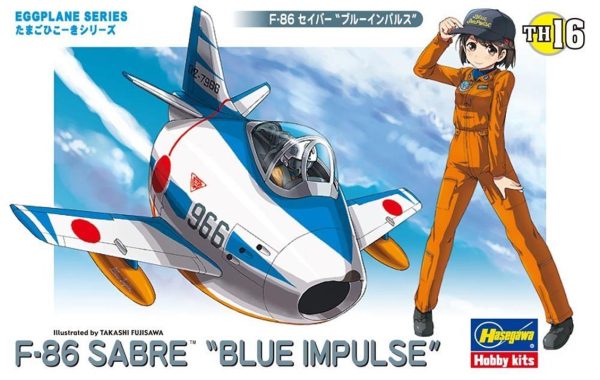 F-86 Sabre Blue Impulse Savaş Uçağı (Eggplane Serisi) Maketi, Hasegawa 60126