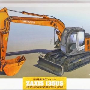 1/35 Hitachi ZAXIS135US Ekskavatör Maketi, Hasegawa 66001