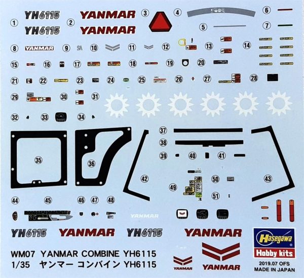1/35 Yanmar YH6115 Biçer Döver Maketi, Hasegawa 66007 - Görsel 3