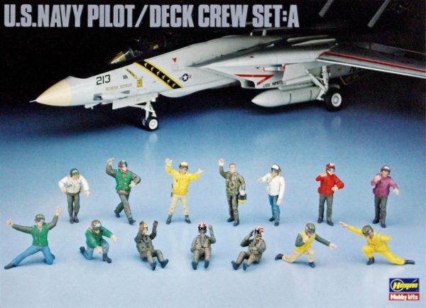 1/48 ABD Donanma Pilotu / Güverte Ekibi-A Figür Maketi, Hasegawa 36006