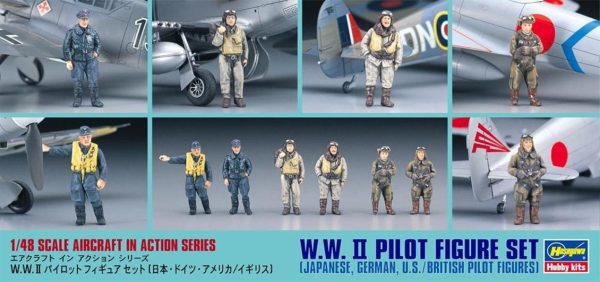 1/48 WW II Pilot Figür Maketi, Hasegawa 36007