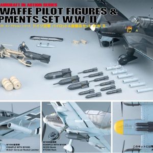 1/48 ÖlçekLuftwaffe Pilot Figürleri ve Ekipmanları WW II Maketi, Hasegawa X48-9 36009
