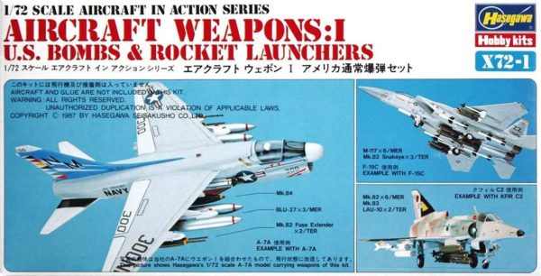 1/72 Savaş Uçağı Silahları-I Maketi, Hasegawa X72-1 35001