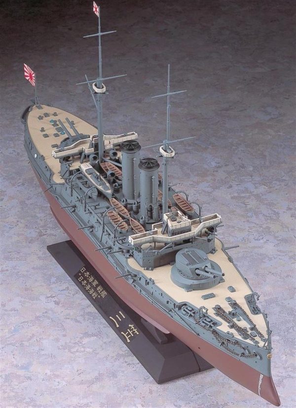 1/350 IJN Mikasa (The Battle of The Japan Sea) Savaş Gemisi Maketi, Hasegawa 40021 - Görsel 2