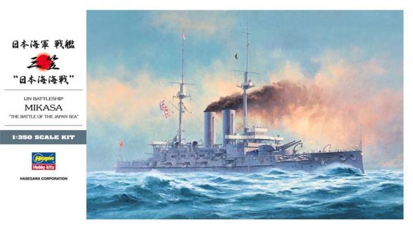 1/350 IJN Mikasa (The Battle of The Japan Sea) Savaş Gemisi Maketi, Hasegawa 40021
