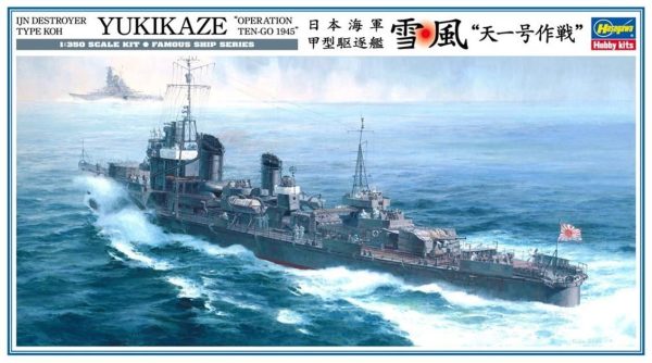 1/350 IJN Koh Yukikaze (Operation Ten-Ichi-Go 1945) Destroyer Savaş Gemisi Maketi, Hasegawa 40022
