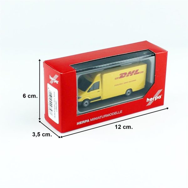 1/87 MAN TGE Kabinli ve DHL Logolu Karrgo Kamyoneti Küçük Araba Modeli, Herpa 097567 - Görsel 5