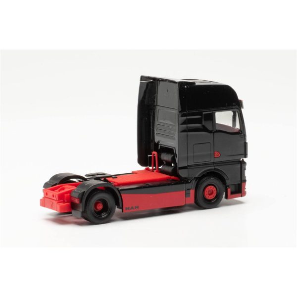 1/87 MAN eTGX Çekici Kırmızı-Siyah Küçük Araba Modeli, Herpa 317092 - Görsel 2
