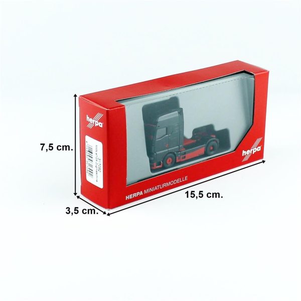 1/87 MAN eTGX Çekici Kırmızı-Siyah Küçük Araba Modeli, Herpa 317092 - Görsel 5
