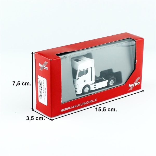 1/87 MAN eTGX Çekici Beyaz Küçük Araba Modeli, Herpa 317108 - Görsel 5
