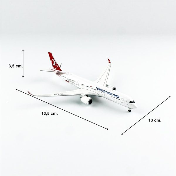 1/500 THY Airbus A350-900 (400th Aircraft)- TC-LGH (Tek Yürek) Küçük Araba Modeli, Herpa 537230 - Görsel 5