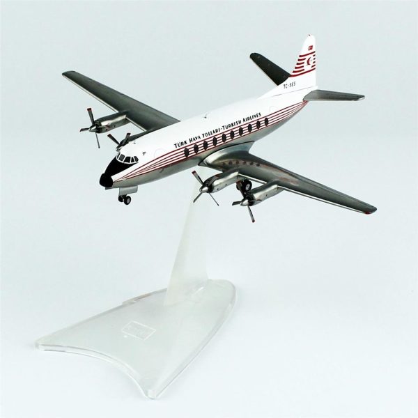 1/200 THY Vickers Viscount 700, TC-SES Küçük Araba Modeli, Herpa 572866 - Görsel 2