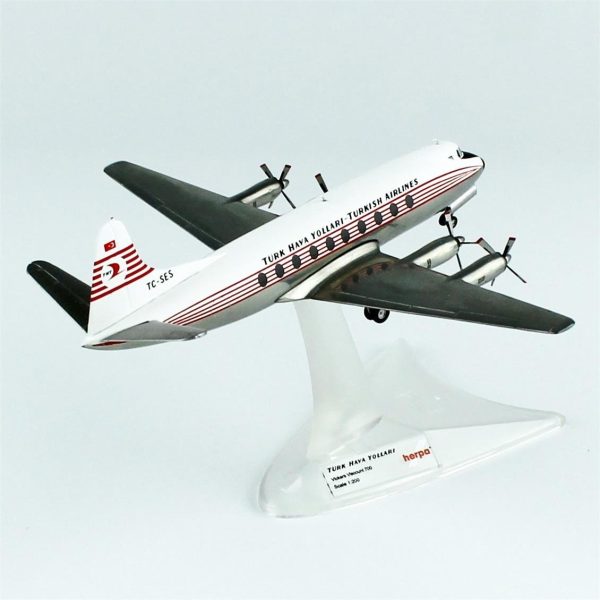 1/200 THY Vickers Viscount 700, TC-SES Küçük Araba Modeli, Herpa 572866 - Görsel 4