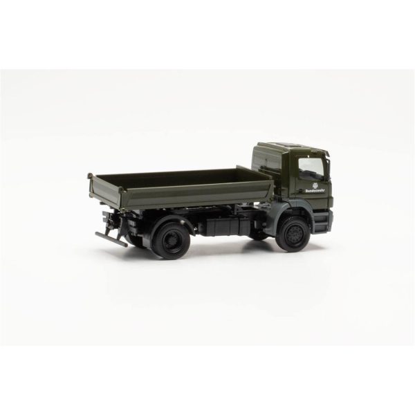 1/87 Mercedes-Benz Axor Üç yönlü Damperli Askeri Kamyon (Alman Ordusu) Küçük Araba Modeli, Herpa 746946-002 - Görsel 2