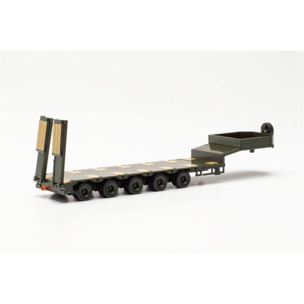 1/87 Altınhofer Alçak Düz Kasa ve Rampalı Römork Küçük Araba Modeli, Herpa 746977 - Görsel 4