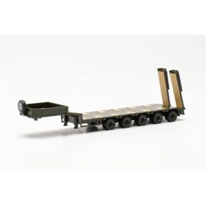 1/87 Altınhofer Alçak Düz Kasa ve Rampalı Römork Küçük Araba Modeli, Herpa 746977
