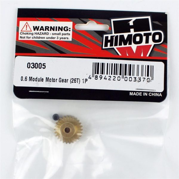 0.6 Modül Motor Dişlisi (26T) 1 Adet, Himoto 03005 - Görsel 3