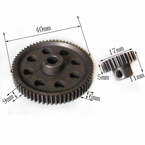 0.6 Motor Pinyon Dişlisi Metal 26 Dişli 1 Adet, Himoto 11176 - Görsel 2