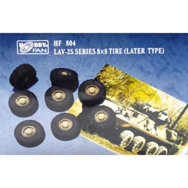 1/35 LAV-25 Araç Serisi 8x8 Geç Dönem RESIN Lastik Seti, Hobby Fan HF804