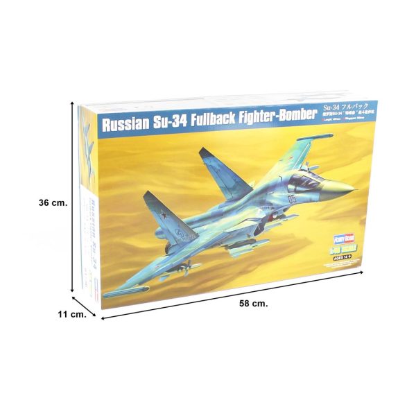 1/48 Russian Su-34 Fullback Fighter-Bomber Savaş Uçağı Maketi, HobbyBoss 81756 - Görsel 5