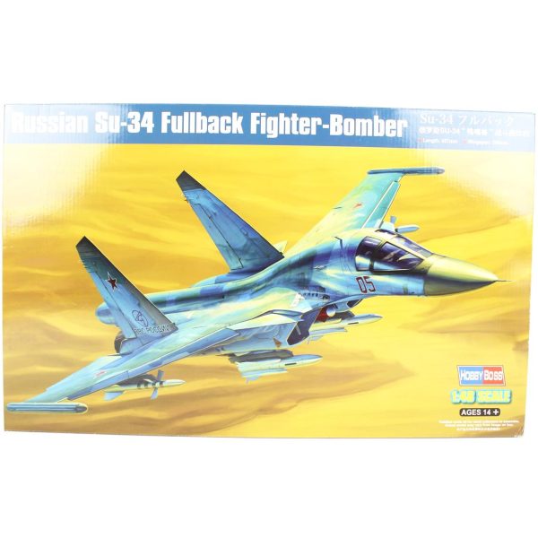 1/48 Russian Su-34 Fullback Fighter-Bomber Savaş Uçağı Maketi, HobbyBoss 81756