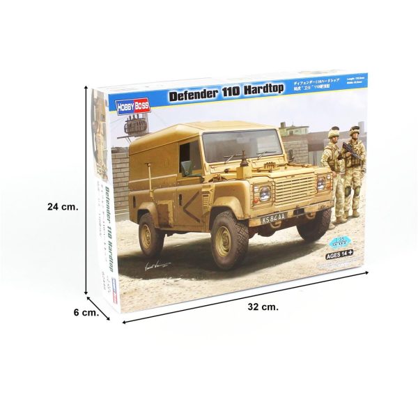 1/35 Defender110 Hardtopaskeri Cip Maketi, HobbyBoss 82448 - Görsel 5