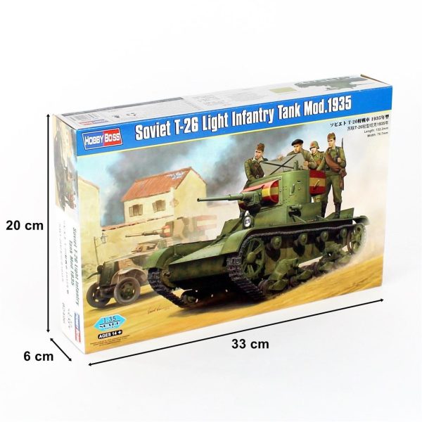 1/35 Sovyet T-26 Hafif Piyade Tankı Mod.1935 Maketi, HobbyBoss 82496 - Görsel 5
