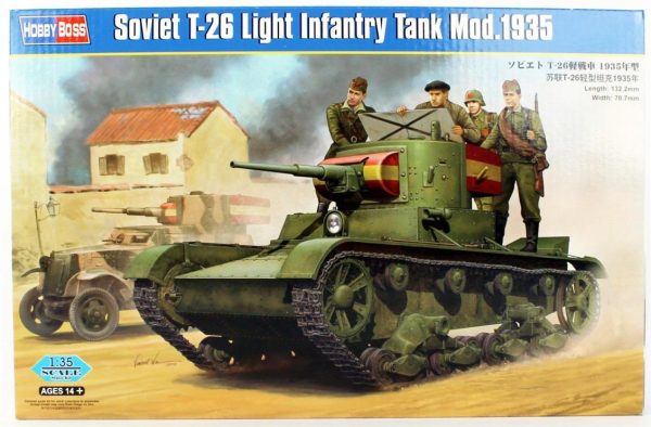 1/35 Sovyet T-26 Hafif Piyade Tankı Mod.1935 Maketi, HobbyBoss 82496