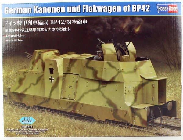1/72 Alman Bp42 Top Ve Uçaksavar Vagonları Maketi, HobbyBoss 82925