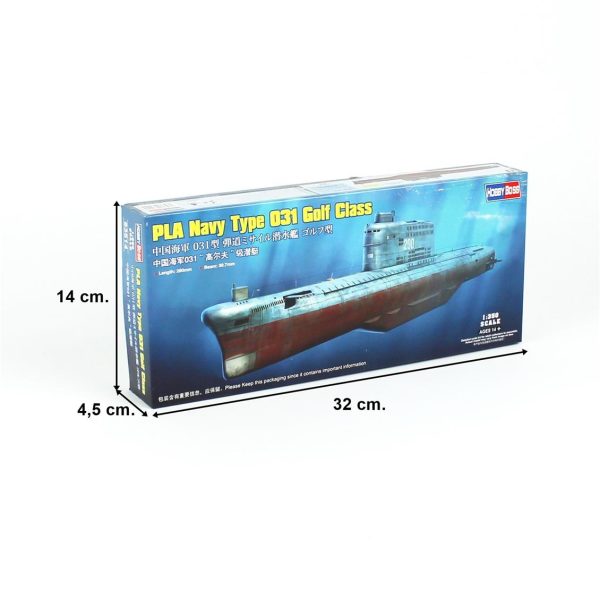 1/350 Pla Navy Type 031 Golf Class Denizaltı Maketi, HobbyBoss 83514 - Görsel 4