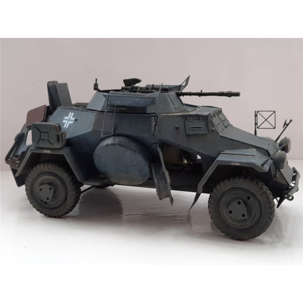 1/35 German Sd.Kfz.222 Leichter Panzerspahwagen (1St Series) Askeri Araç Maketi, HobbyBoss 83815 - Görsel 3