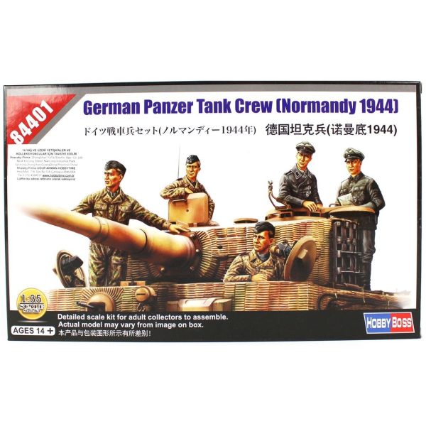 1/35 Alman Tank Mürettebatı (Normandy 1944) Askeri Figür Maketi, HobbyBoss 84401