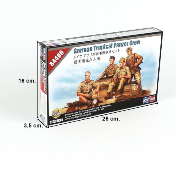 1/35 Alman Afrika Tank Mürettebatı Askeri Figür Maketi, HobbyBoss 84409 - Görsel 4