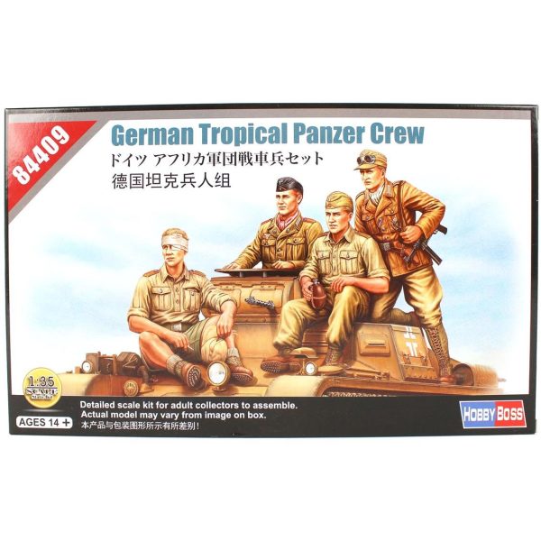 1/35 Alman Afrika Tank Mürettebatı Askeri Figür Maketi, HobbyBoss 84409