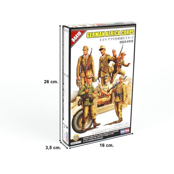 1/35 Alman (Dak) Afrika Askerleri Askeri Figür Maketi, HobbyBoss 84410 - Görsel 4