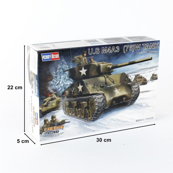1/48 M4A3 (76W) Tankı Maketi- HobbyBoss 84805 - Görsel 5
