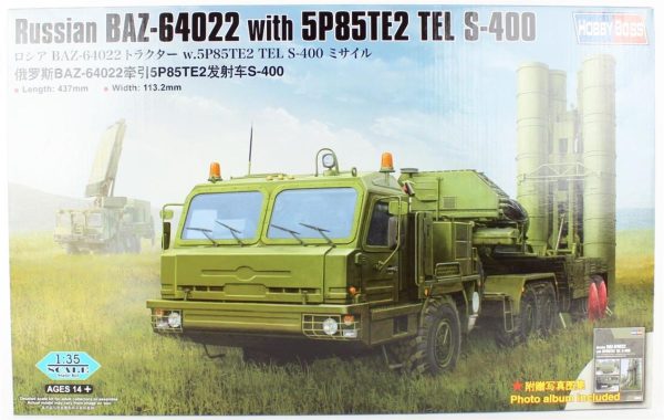 1/35 Rus Baz-64022 Taşıyıcısı İle 5P85Te2 Tel S-400 Füze Sistemi Maketi- HobbyBoss 85517