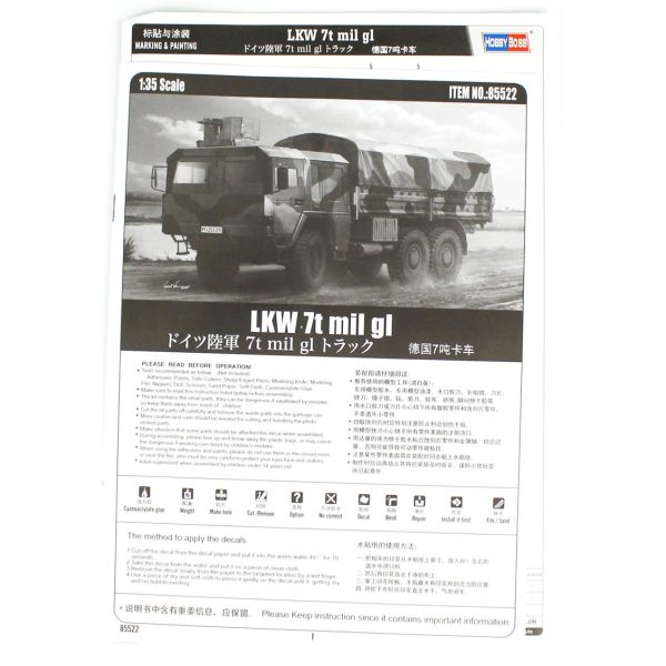 1/35 Lkw 7T Mil Gl Askeri Kamyon Maketi- HobbyBoss 85522 - Görsel 4