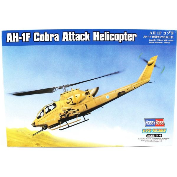 1/72 Ah-1F Cobra Attack Askeri Helicopter Maketi- HobbyBoss 87224