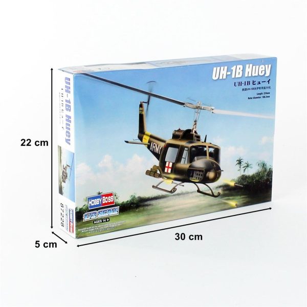 1/72 Uh-1B Huey Helikopteri Maketi- HobbyBoss 87228 - Görsel 5