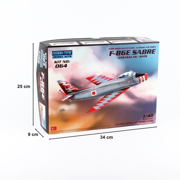 1/48 F-86E Sabre (Yarasalar) Maketi, Hobbytime 064 - Görsel 5