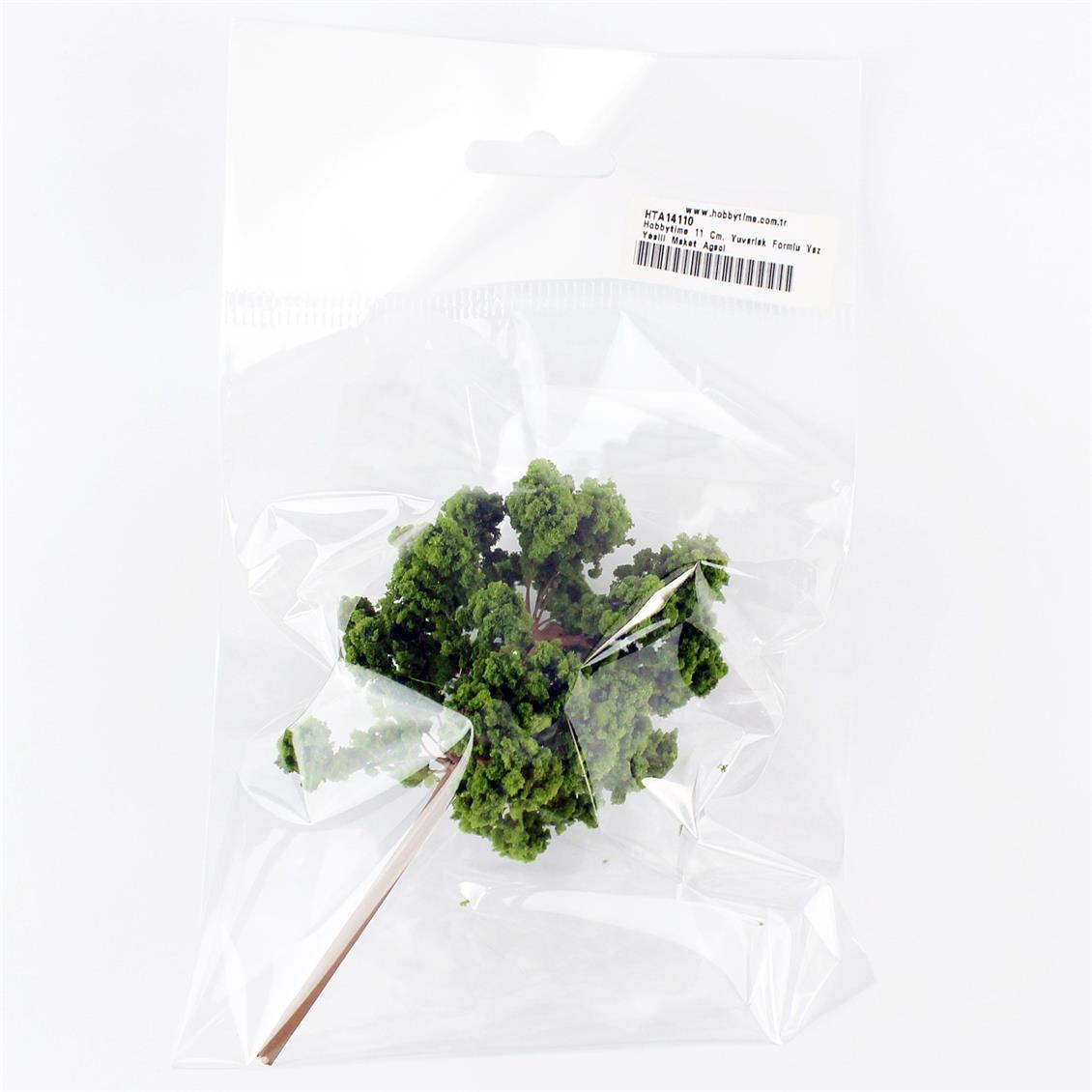 11 Cm. Yuvarlak Formlu Yaz Yeşili Maket Ağacı, Hobbytime - Görsel 2