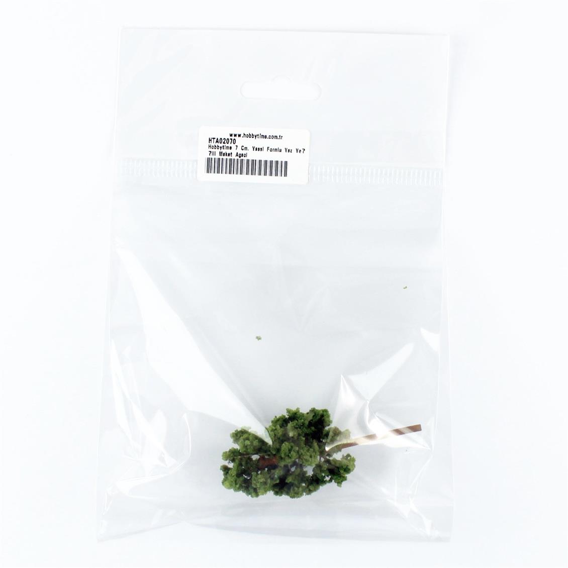 7 Cm. Yassı Formlu Yaz Yeşili Maket Ağacı, Hobbytime - Görsel 2