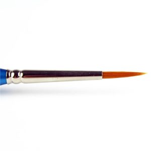 No.3 Üçgen Mavi Saplı Kolibri Samur Kıllı Detay Boya Fırçası, Hobbytime Ht797
